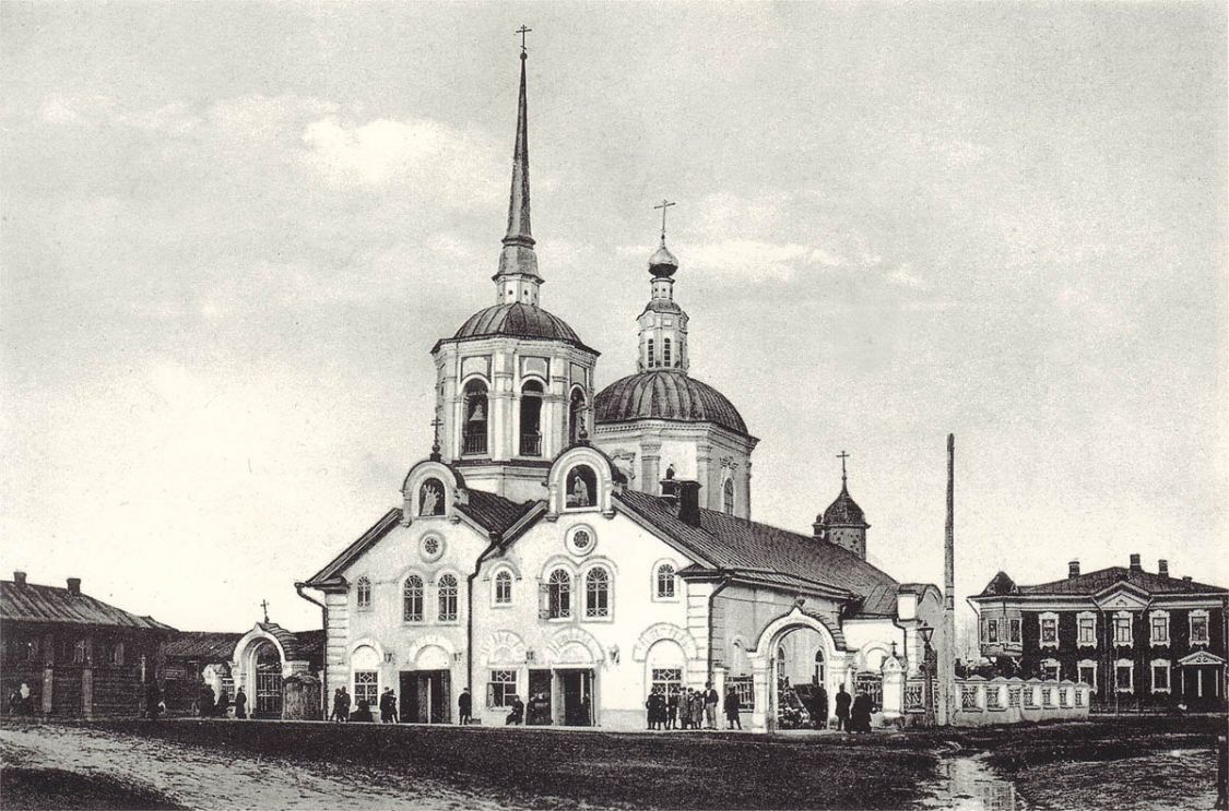 Томск. Собор Благовещения Пресвятой Богородицы. архивная фотография, Фото из альбома «Виды Томска». 1910 г.