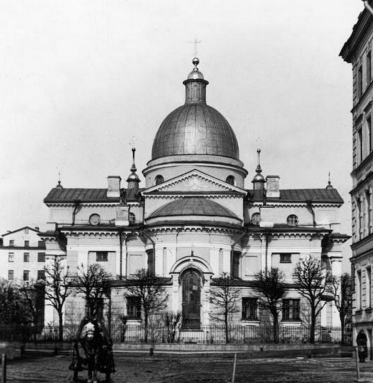 Центральный район. Церковь Рождества Христова на Песках (утраченная). архивная фотография, Восточный фасад. фото с сайта http://www.encspb.ru