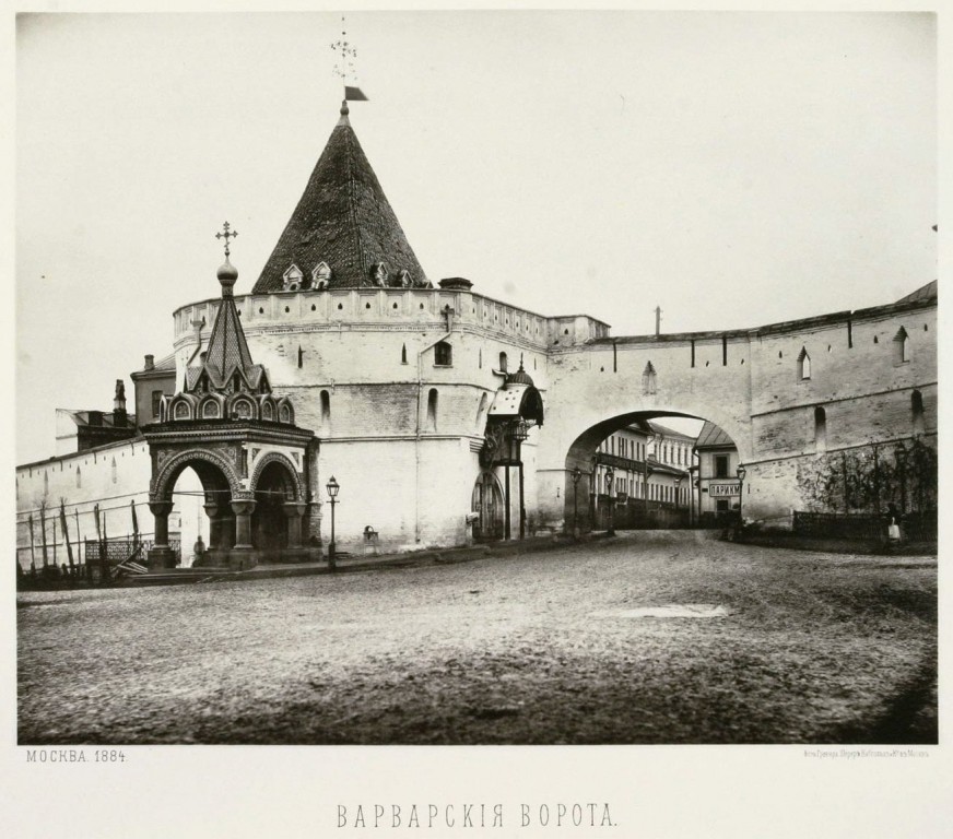 Часовня Боголюбской иконы Божией Матери в Варварской башне, Тверской (Центральный административный округ (ЦАО), г. Москва). архивная фотография, Альбом Найденова
