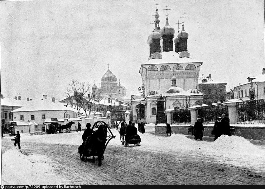 Церковь Николая Чудотворца Стрелецкого, Хамовники (Центральный административный округ (ЦАО), г. Москва). архивная фотография, фото с сайта pastvu.com