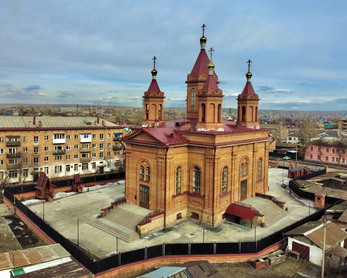 Минусинск. Церковь Вознесения Господня. фасады, Вид с запада