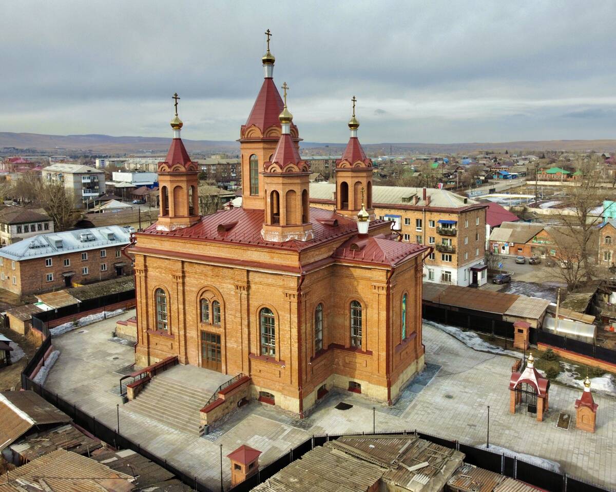 Минусинск. Церковь Вознесения Господня. фасады, Вид с юга