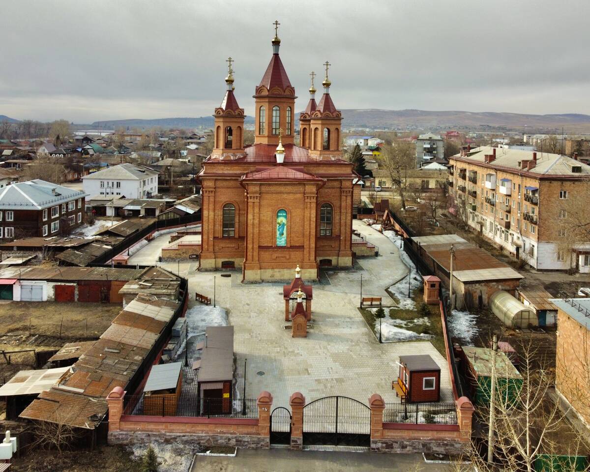 Церковь Вознесения Господня, Минусинск (Минусинск, город, Красноярский край). фасады, Вид с ЮВ