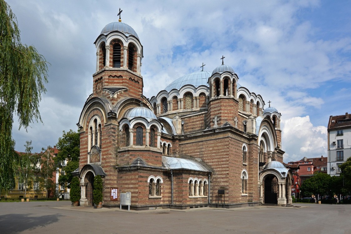 София. Церковь Святых Седьмочисленников. фасады, Вид с юго-запада