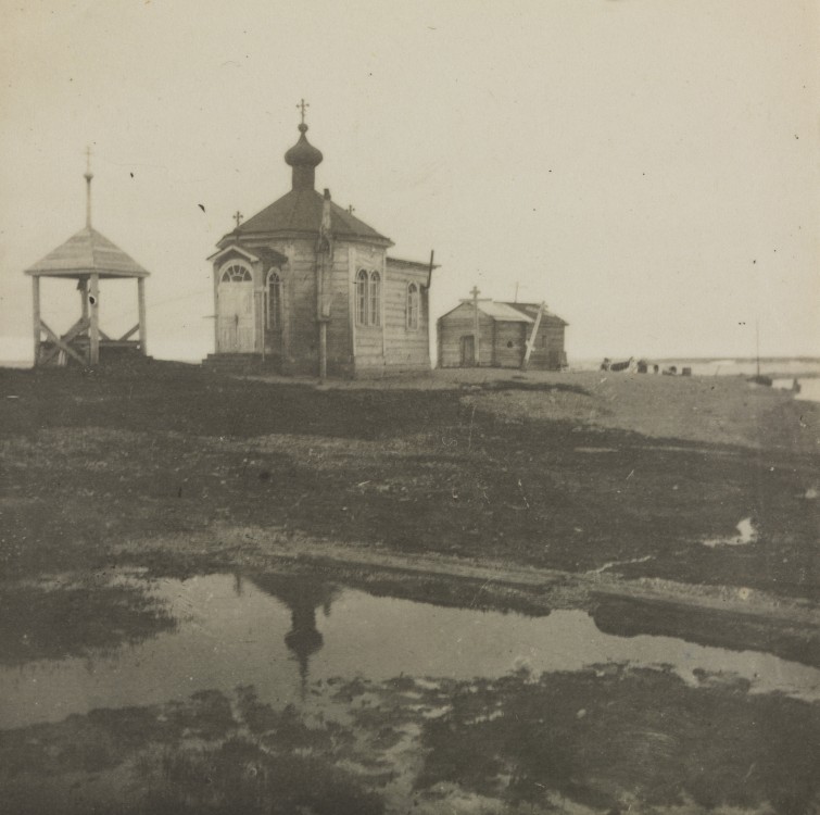 Церковь Николая Чудотворца, Хабарово (Заполярный район, Ненецкий автономный округ). архивная фотография, 7 августа 1893. Фотограф Fridtjof Nansen. Из фондов Nasjonalbiblioteket