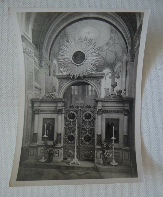Веймар. Церковь Марии Магдалины. архивная фотография, Интерьер храма. Тиражная почтовая открытка 1930-х годов