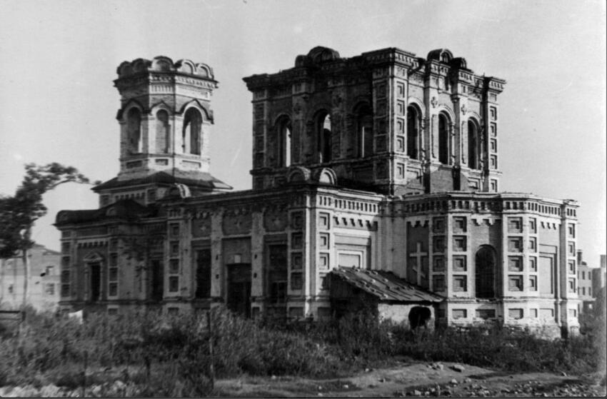 Церковь Всех Святых в Солдатской слободе, Смоленск (Смоленск, город, Смоленская область). архивная фотография, фото 1947 года.