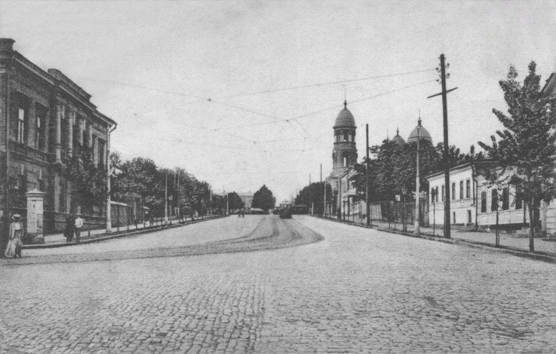 Церковь Александра Невского в Нахичевани-на-Дону, Ростов-на-Дону (Ростов-на-Дону, город, Ростовская область). архивная фотография, Площадь Толстого и церковь 