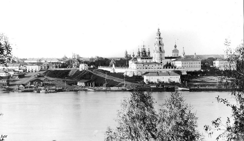 Кремль, Кострома (Кострома, город, Костромская область). архивная фотография, Соборный ансамбль Костромского Кремля.Архивное фото конца 19 века.