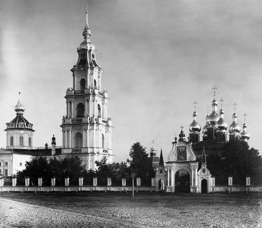 Кострома. Кремль. архивная фотография, Соборы и колокольня Костромского Кремля.Архивное фото С.М.Проскудина-Горского,1910 год.