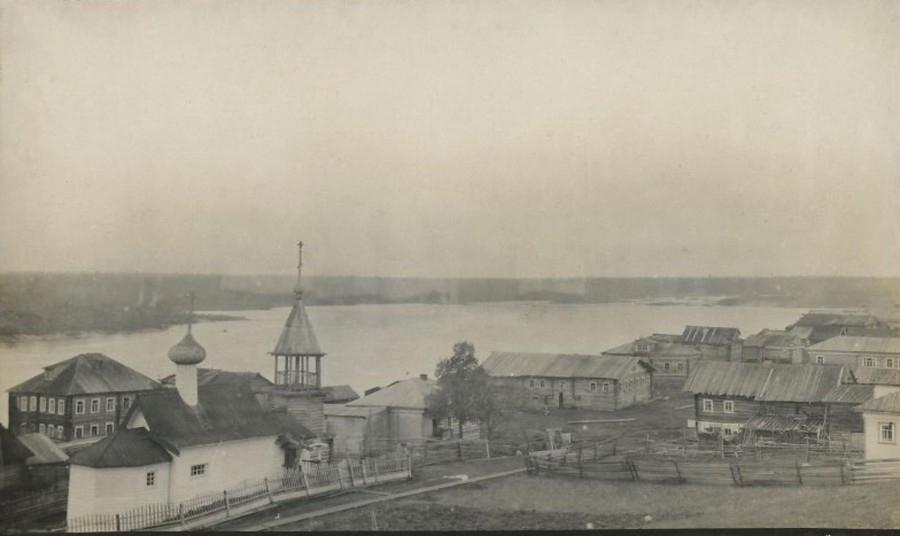 Фото 1900-ых годов из фондов Мультимедийного комплекса актуальных искусств (Москва), архивная фотография. Церковь Преображения Господня, Подужемье (затоплено) (Кемский район, Республика Карелия)