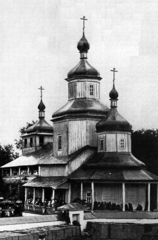 Церковь Вознесения Господня, Путивль (Конотопский район, Украина, Сумская область). архивная фотография, Фото Стефана Андреевича Таранушенко и Павла Жолтовского из экспедиции Харьковского музея украинского искусства, 1920-е г.г. Адрес хранения: Институт рукописи Национальной библиотеки Украины им. И. Вернадского. Вид с перекрёстка Вознесенской (Свердлова) и Николаевской (1 Мая) улиц