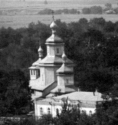 Путивль. Церковь Вознесения Господня. архивная фотография, Вид с колокольни Благовещенской церкви