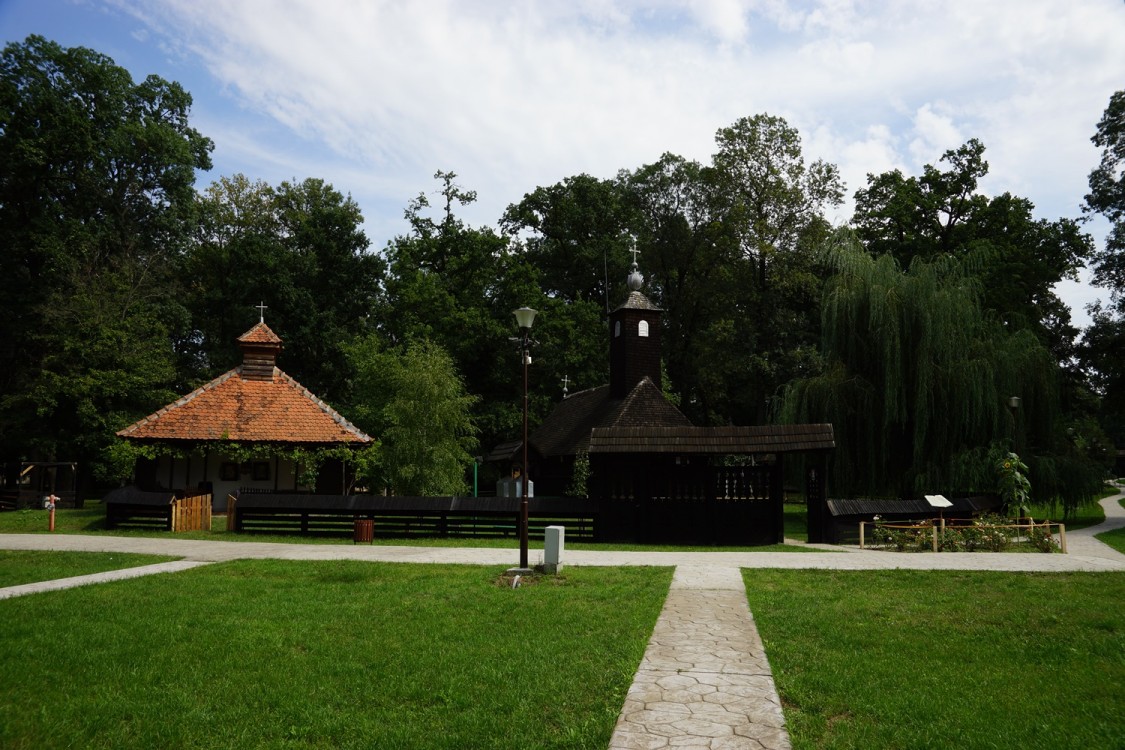 Музей Банатского Села, Тимишоара (Тимиш, Румыния). общий вид в ландшафте