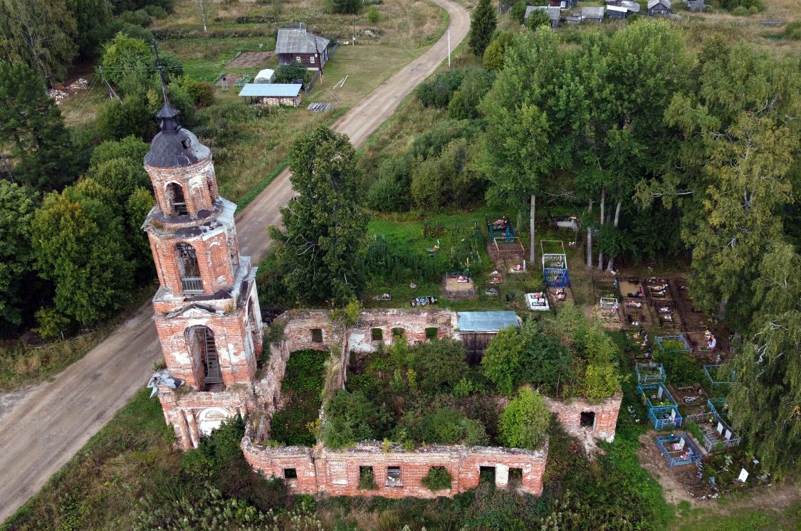 Сумароково. Церковь Николая Чудотворца. общий вид в ландшафте