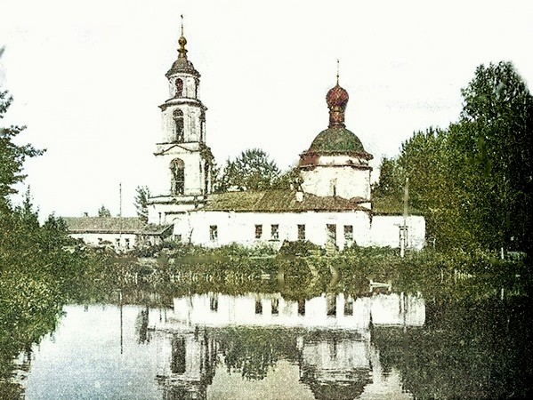Церковь Николая Чудотворца, Сумароково (Сусанинский район, Костромская область). архивная фотография, Фото со стенда у храма
