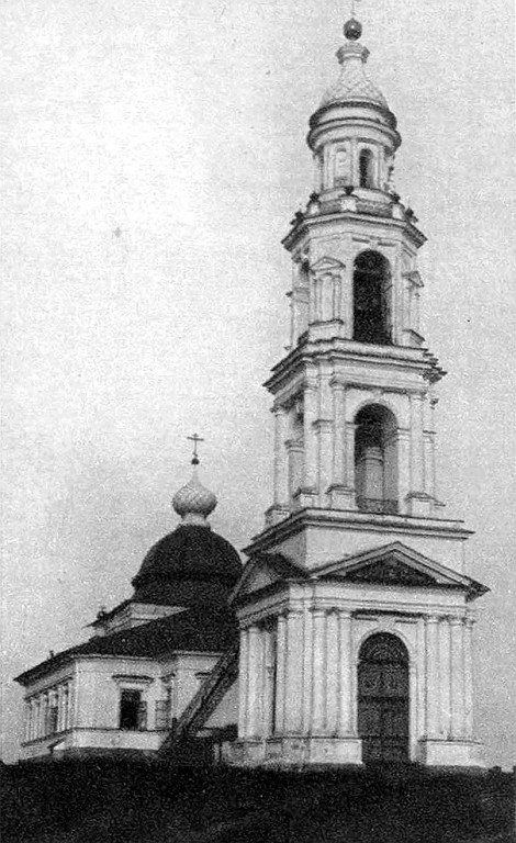 Кострома. Церковь Покрова Пресвятой Богородицы в Крупениках. архивная фотография, 1912—1913 год.фото с сайта https://pastvu.com/p/303334  с книги: Б.Дунаев. 