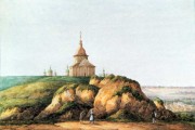 Церковь Василия Великого, «Церковь св. Василия». Рисунок Ф.Г. Солнцева, 1843 г. Альбом «Собрание видов Киева и его окрестностей. 1843 г.». Адрес хранения: Научно-техническая библиотека научно-исследовательского института строительного производства Госстроя УССР, г. Киев<br>, Киев, Киев, город, Украина, Киевская область