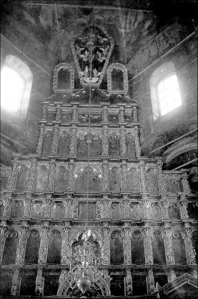 Церковь Рождества Христова (Николы Мокрого) на Дебре (старая), Кострома (Кострома, город, Костромская область). архивная фотография, Иконостас. Фото 1908-1912 гг.
