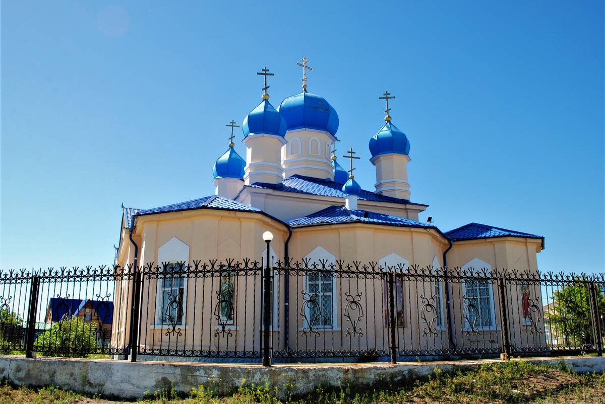 Церковь Вознесения Господня, Кочкарь (Пластовский район, Челябинская область). общий вид в ландшафте