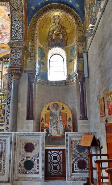 Церковь Богородицы (Адмиральская), Палермо (Италия, Прочие страны). интерьер и убранство, Южный придел прав. Анны. Сейчас посвящен свт. Николаю Чудотворцу. Принадлежит Албанской греко-католической церкви в Италии.