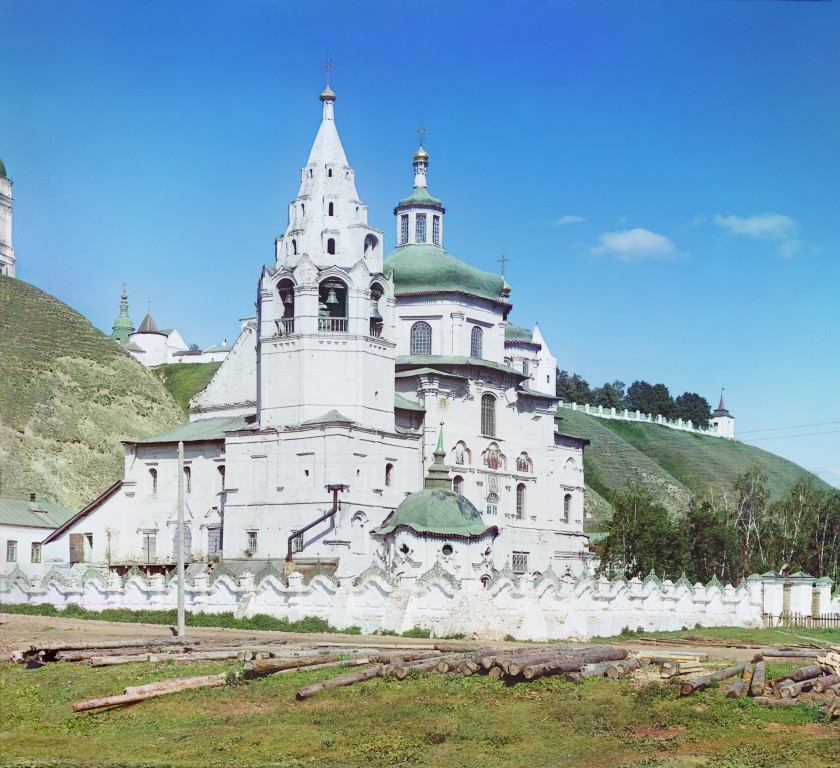 Тобольск. Церковь Богоявления Господня. архивная фотография, С. М. Прокудин-Горский. Церковь Пресв. Богородицы. С другой стороны. / [Богоявленская церковь с другой стороны. Тобольск.] 1912 год с сайта http://prokudin-gorskiy.ru/image.php?ID=1588