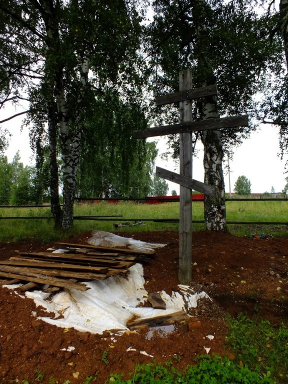 Мокино. Церковь Николая Чудотворца. общий вид в ландшафте