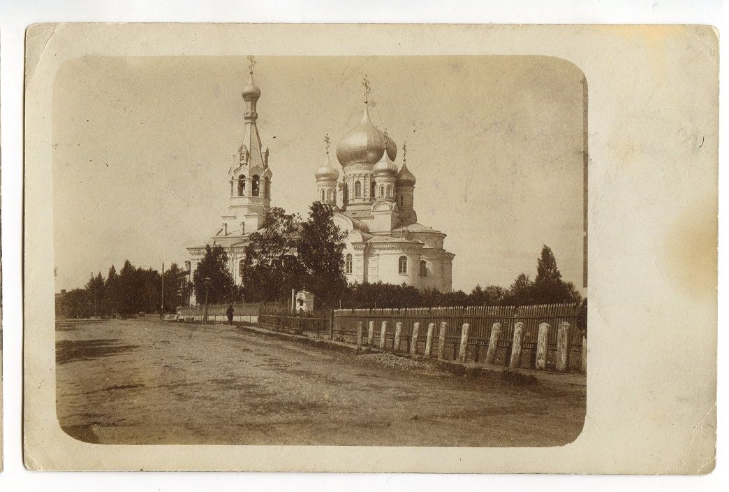 Церковь Покрова Пресвятой Богородицы в селе Рыбацком, Невский район (Санкт-Петербург, г. Санкт-Петербург). архивная фотография, Частная коллекция. Фото 1910-х годов