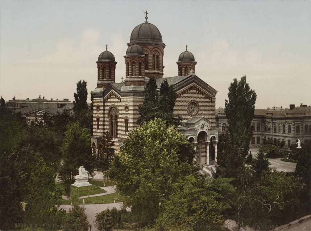 Церковь Вознесения Господня, Бухарест, Сектор 5 (Бухарест, Румыния). архивная фотография, Старинная открытка из фондов Библиотеки Конгресса США