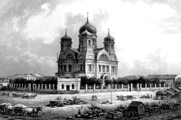 Церковь Сретения Господня на Новом Базаре, Одесса (Одесса, город, Украина, Одесская область). архивная фотография, фото с сайта http://viknaodessa.od.ua/old-photo/?novyj_rynok