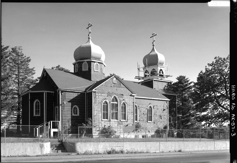 Собор Воскресения Христова, Кадьяк (Аляска, США). архивная фотография, фото с сайта https://ru.wikipedia.org/wiki