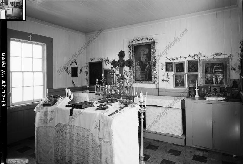 Церковь Вознесения Господня, Карлук (Аляска, США). архивная фотография, Фото с сайта http://www.historicmapworks.com/Atlas.php?cat=BWPhotos&c=HB&a=289
