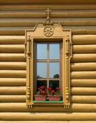 Церковь Николая Чудотворца (новая), Окно с наличником<br>, Благовещенск, Благовещенск, город, Амурская область