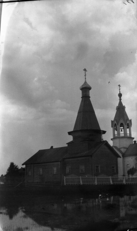 Повенец. Собор Петра и Павла (первый). архивная фотография, Общий вид с юго-востока. Фото 1912 г. из коллекции Российского этнографического музея (https://goskatalog.ru/portal/#/collections?id=21271628)