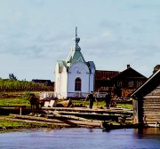 Часовня Николая Чудотворца, Кадрирование С. М. Прокудин-Горский. 1909 год<br>, Остречины (затоплено), Подпорожский район, Ленинградская область