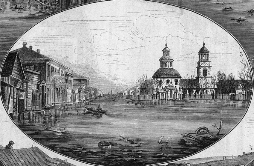 Церковь Рождества Христова, Кременчуг (Кременчугский район, Украина, Полтавская область). архивная фотография, Рис. из журнала 