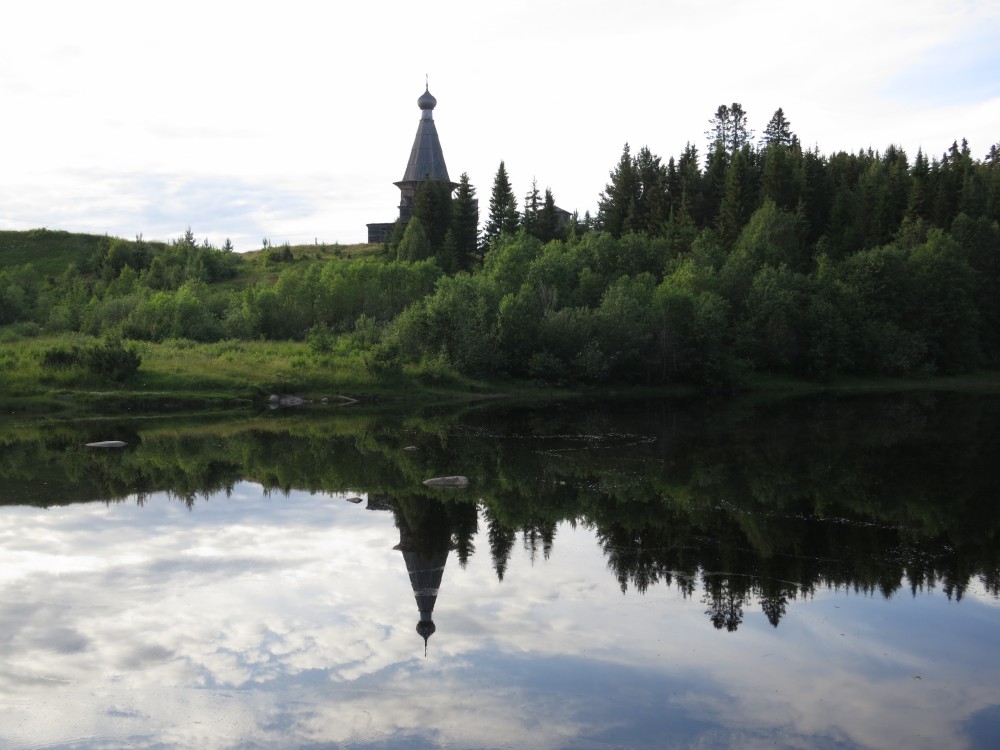 Церковь Николая Чудотворца, Пурнема (Онежский район, Архангельская область). общий вид в ландшафте