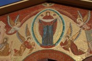 Церковь Покрова Пресвятой Богородицы, Мозаичный образ на стене храма.<br>, Корнеевка, Мелеузовский район, Республика Башкортостан