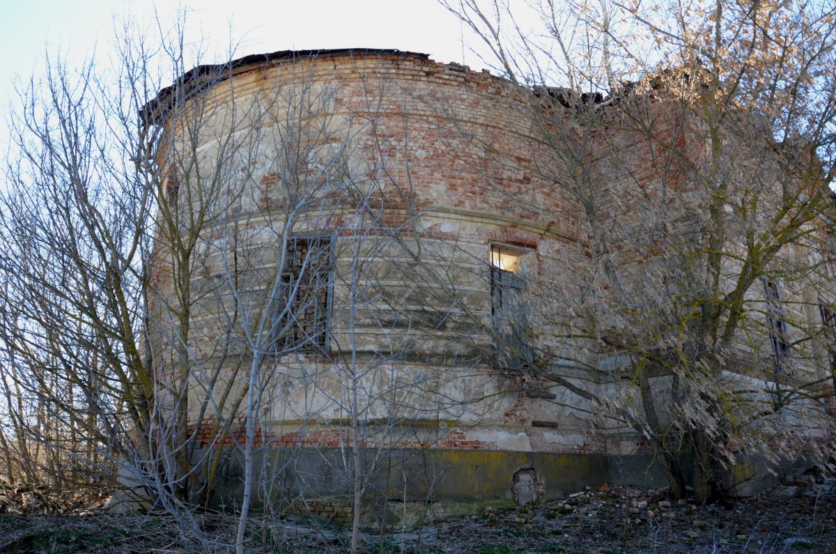 Церковь Михаила Архангела и Митрофана Воронежского, Коньшино (Верховский район, Орловская область). архитектурные детали, Апсида с северо-востока