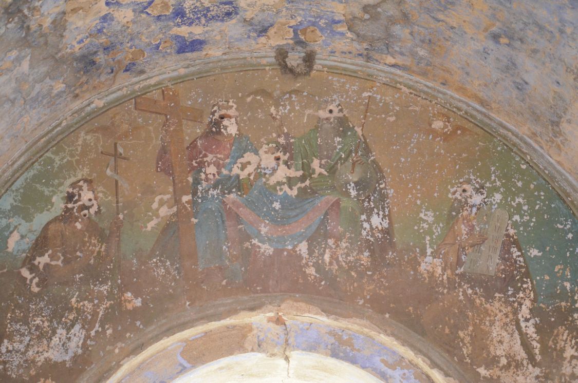 Церковь Казанской иконы Божией Матери, Пеньшино (Верховский район, Орловская область). интерьер и убранство, Над входом в трапезную