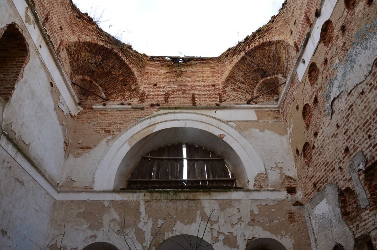 Церковь Казанской иконы Божией Матери, Пеньшино (Верховский район, Орловская область). интерьер и убранство, Фрагмент северной стены основного объема