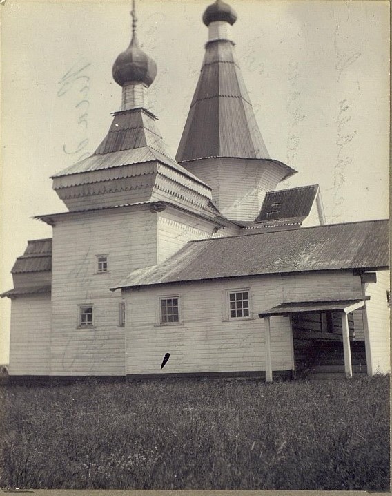 Церковь Параскевы Пятницы, Шуерецкое (Беломорский район, Республика Карелия). архивная фотография, Фото Захарова П. С. из коллекции Музея антропологии и этнографии (https://goskatalog.ru/portal/#/collections?id=28421453)