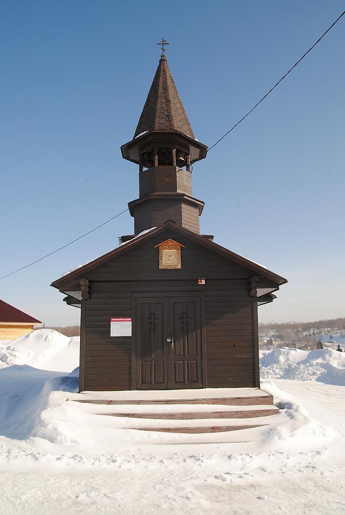 Западный фасад, фасады. Церковь Николая Чудотворца, Гусиный брод (Новосибирский район, Новосибирская область)