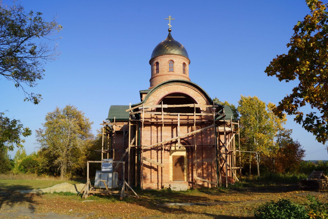 Оленевка. Церковь Иоанна Оленевского. общий вид в ландшафте
