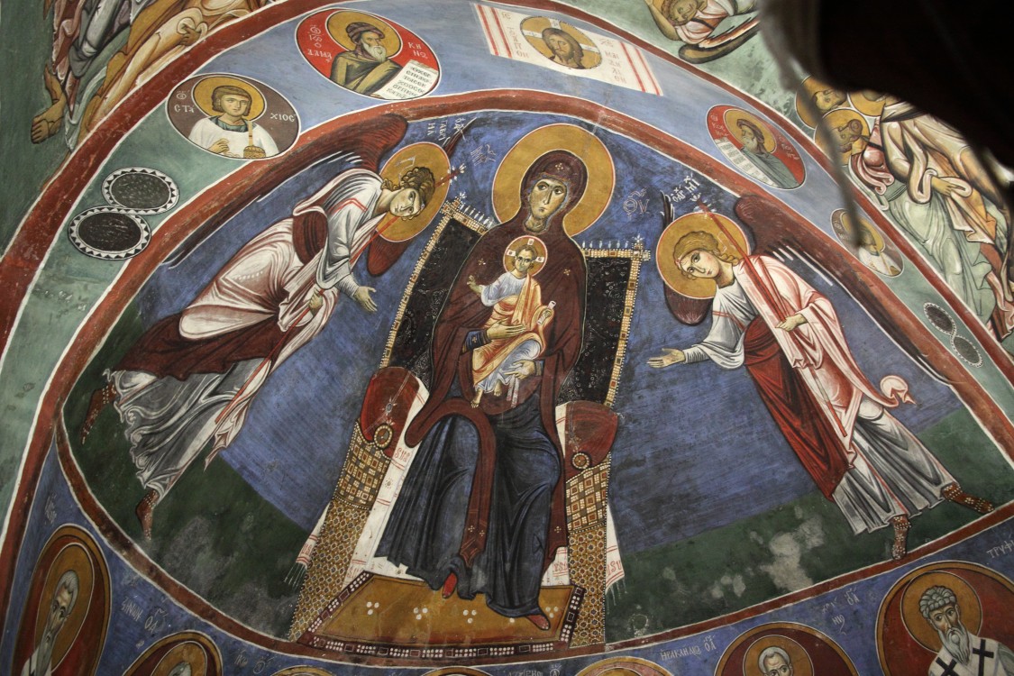 Церковь Пресвятой Богородицы Арака, Лагудера (Никосия, Кипр). интерьер и убранство, фреска конхи апсиды
