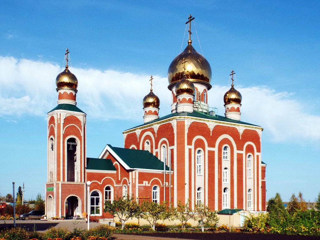 Актюбинский. Церковь Сергия Радонежского. фасады