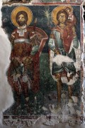 Монастырь Иоанна Лампадиста, Фреска нартекса. Справа - Святой Христофор., Калопанайотис, Никосия, Кипр