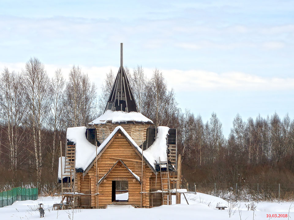 Неизвестная часовня (строящаяся), Попов луг (Переславский район и г. Переславль-Залесский, Ярославская область). документальные фотографии