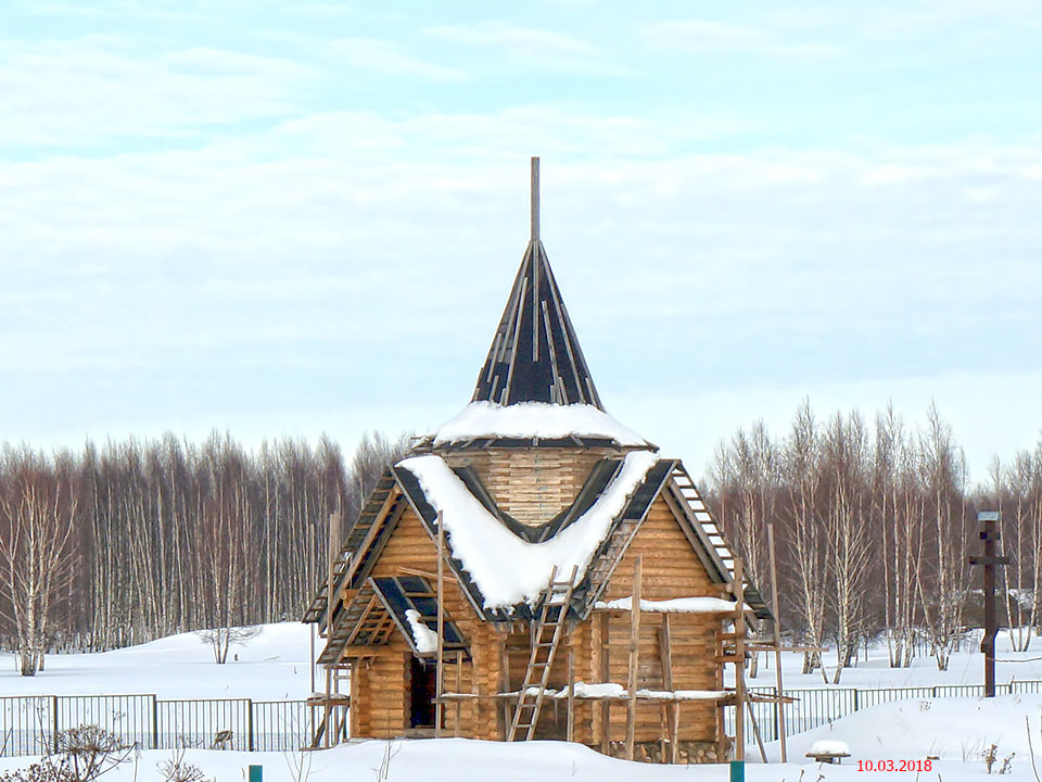 Неизвестная часовня (строящаяся), Попов луг (Переславский район и г. Переславль-Залесский, Ярославская область). документальные фотографии