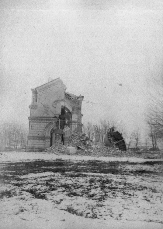 Часовня Георгия Победоносца (старая), Андижан (Узбекистан, Прочие страны). архивная фотография, После землетрясения (Книга. Д. Сухарев. 